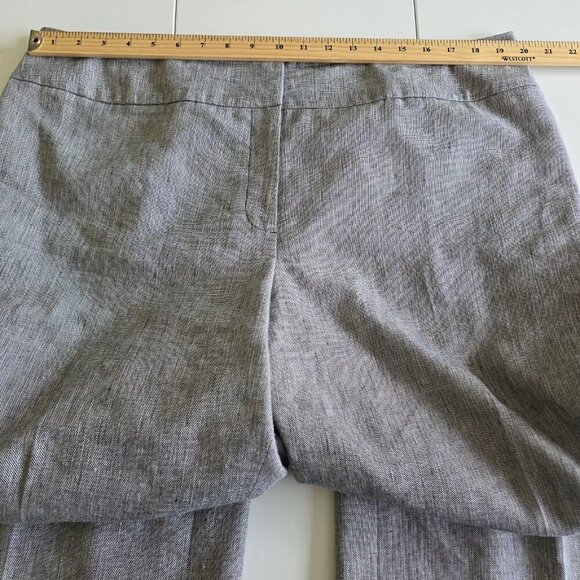 Kasper Dress Pants Womens 18 Heathered Gray Linen Blend Lined Slacks Career VTG - Picture 4 of 16